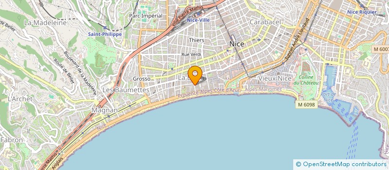 localisation de l'entreprise LE TREFLE ROUGE à NICE