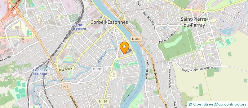 localisation de l'entreprise LE TREFLE TRANSPORT  CORBEIL-ESSONNES