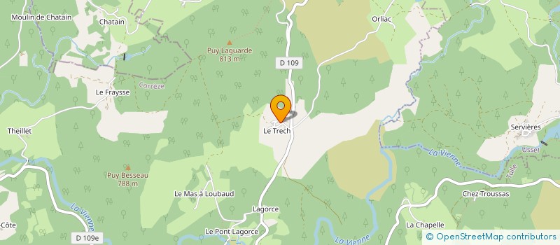 localisation de l'entreprise LE TREICH  TARNAC