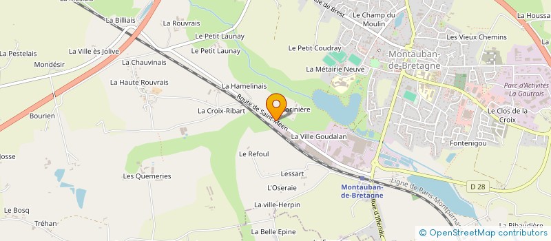 localisation de l'entreprise LE TREMPLIN  MONTAUBAN-DE-BRETAGNE