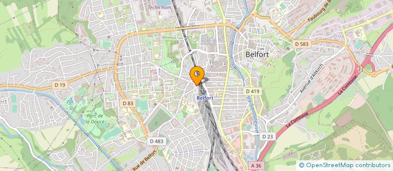 localisation de l'entreprise LE TRIANGLE à BELFORT