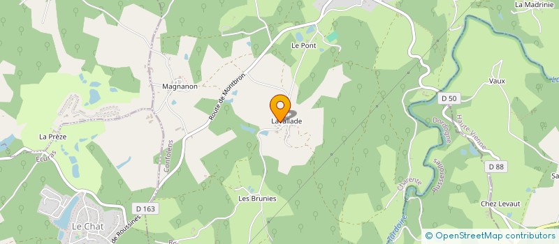 localisation de l'entreprise LE TRIANGLE à ROUSSINES