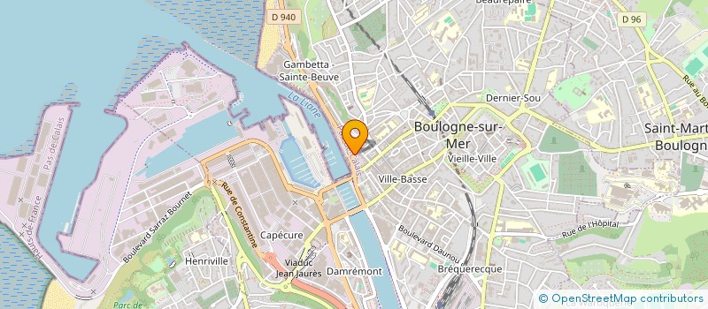 localisation de l'entreprise LE TRIANGLE à BOULOGNE-SUR-MER