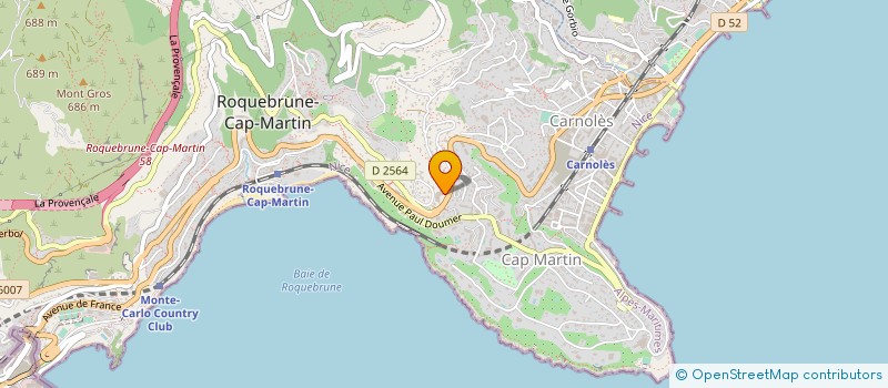 localisation de l'entreprise LE TRIANGLE D'OR à ROQUEBRUNE-CAP-MARTIN