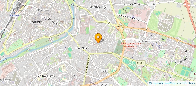 localisation de l'entreprise LE TRIANGLE D'OR  POITIERS