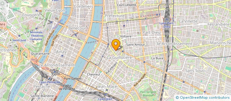 localisation de l'entreprise LE TRIANGLE DANSART  LYON