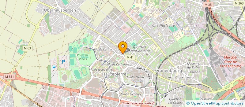localisation de l'entreprise LE TRIANGLE DE STRASBOUERG à STRASBOURG