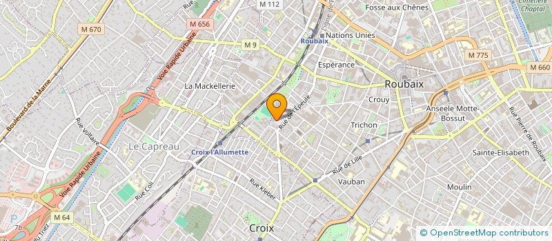 localisation de l'entreprise LE TRIANGLE SUPERMARCHE  ROUBAIX