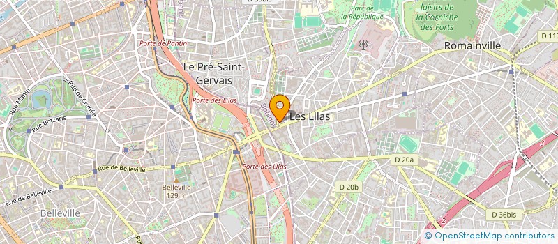 localisation de l'entreprise LE TRIANON à LES LILAS