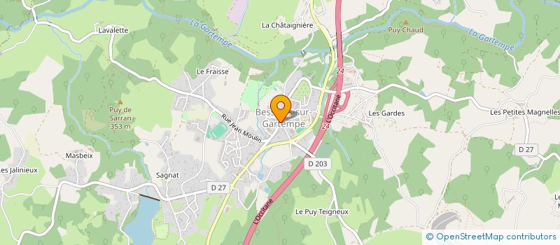 localisation de l'entreprise LE TRICOT BESSINAUD à BESSINES-SUR-GARTEMPE
