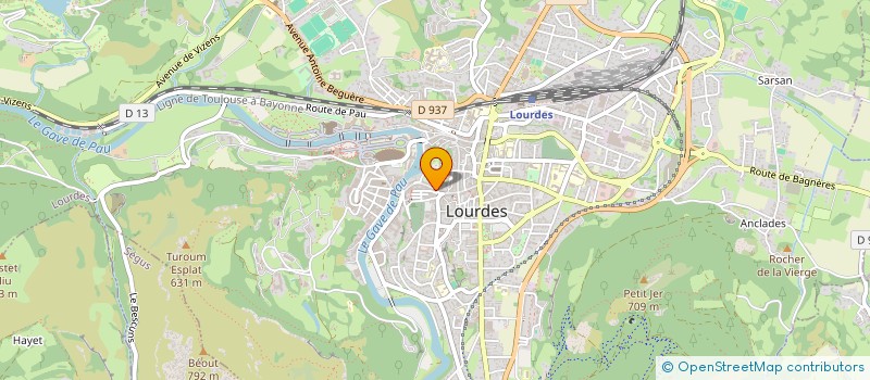 localisation de l'entreprise LE TRIDENT  LOURDES