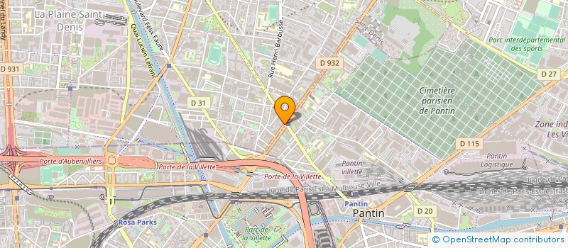 localisation de l'entreprise LE TRIOMPHE D AUBERVILLIERS  AUBERVILLIERS