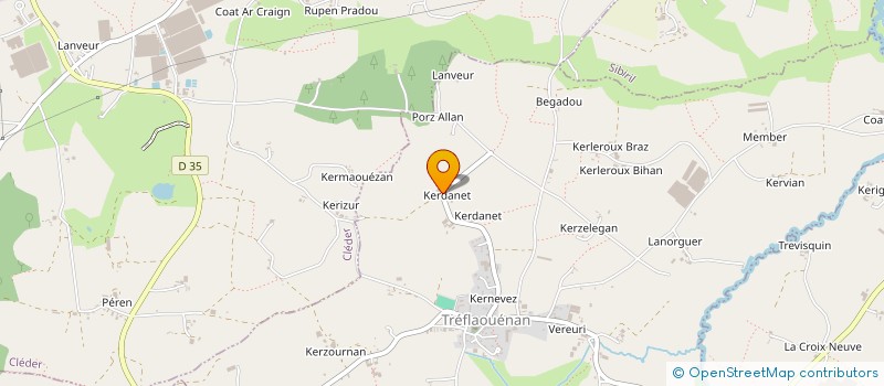 localisation de l'entreprise LE TRISKEL  TREFLAOUENAN