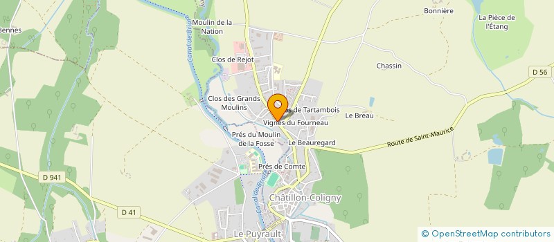 localisation de l'entreprise LE TRISKELL à CHATILLON-COLIGNY