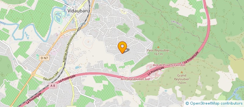 localisation de l'entreprise LE TRITON  VIDAUBAN