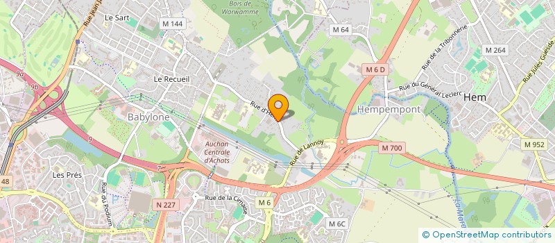 localisation de l'entreprise LE TRITON BLEU à VILLENEUVE-D'ASCQ