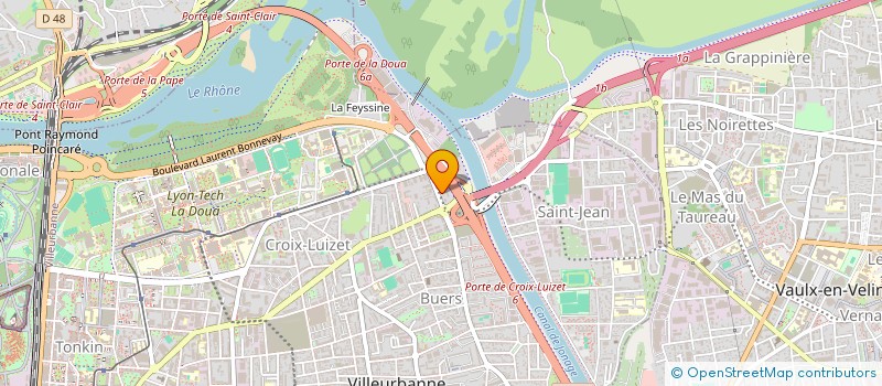 localisation de l'entreprise LE TROC DES GONES  VILLEURBANNE