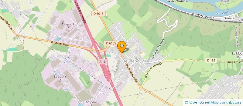 localisation de l'entreprise LE TROU NORMAND  HEUDEBOUVILLE