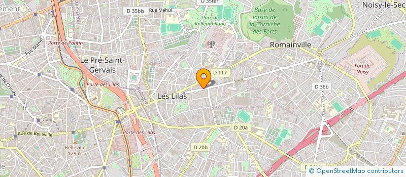localisation de l'entreprise LE TROUBADOUR à LES LILAS