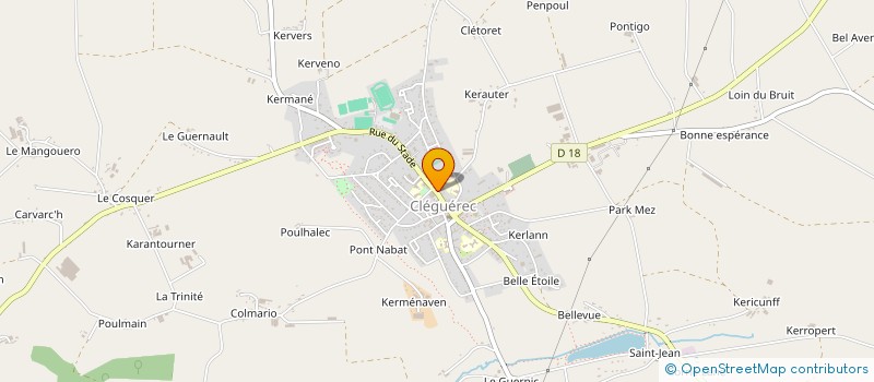 localisation de l'entreprise LE TULZO ANGE  CLEGUEREC