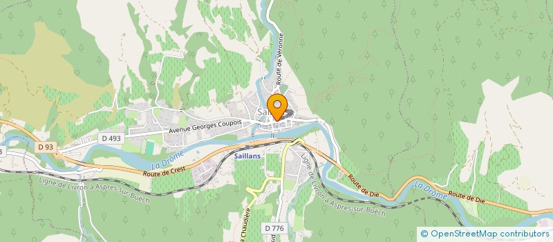 localisation de l'entreprise LE TUNNEL à SAILLANS