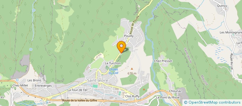 localisation de l'entreprise LE TURCHON  SAINT-JEOIRE