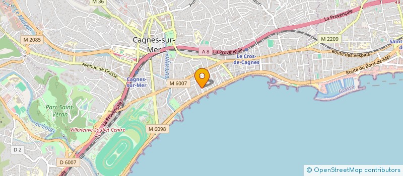 localisation de l'entreprise LE TURF HOTEL à CAGNES-SUR-MER