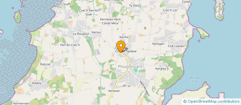 localisation de l'entreprise LE TY COZ à PLOUGRESCANT