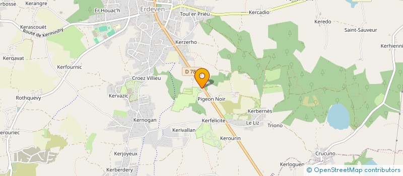 localisation de l'entreprise LE TY RESTO  ERDEVEN