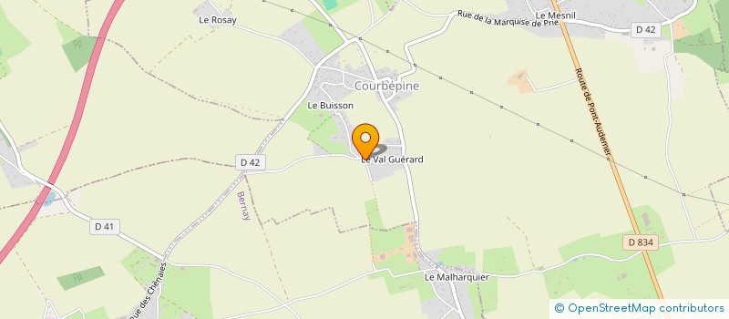 localisation de l'entreprise LE UN  ORBEC