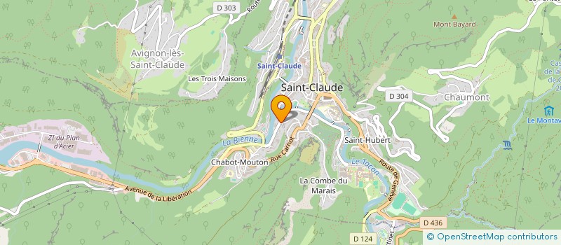 localisation de l'entreprise LE V 8 à SAINT-CLAUDE