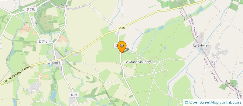 localisation de l'entreprise LE VAIRON ASSOCIATION DE PECHE ET DE PISCICULTURE DE SAINTE SEVERE à SAINTE-SEVERE-SUR-INDRE