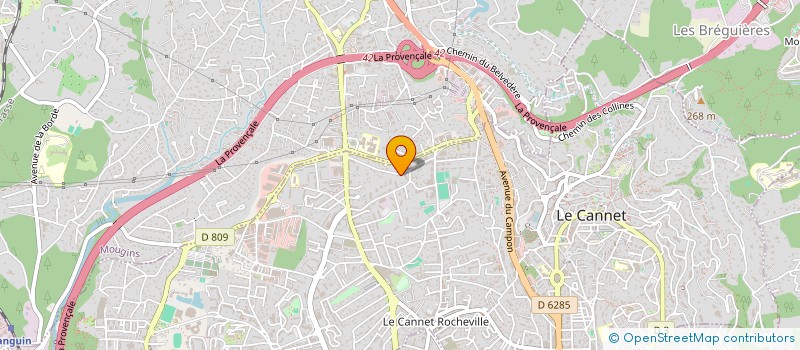 localisation de l'entreprise LE VAL à LE CANNET