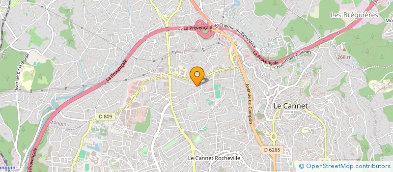 localisation de l'entreprise LE VAL à LE CANNET
