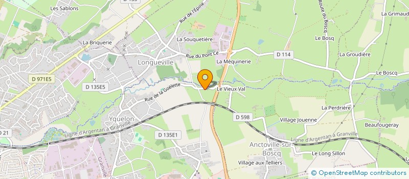 localisation de l'entreprise LE VAL COURCELLES  YQUELON