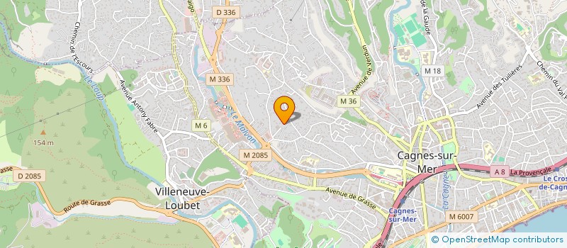 localisation de l'entreprise LE VAL D'AURON à CAGNES SUR MER
