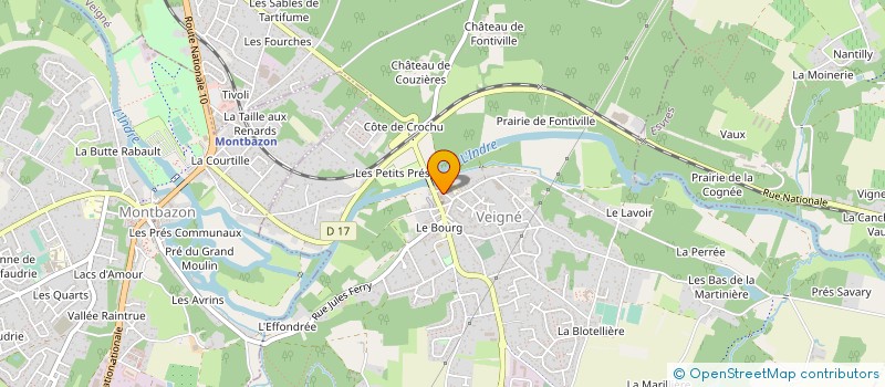 localisation de l'entreprise LE VAL DE L'INDRE CANOE-KAYAK  VEIGNE