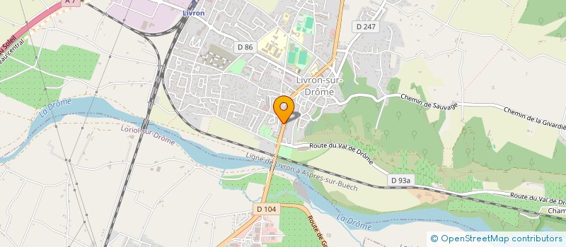 localisation de l'entreprise LE VAL DES NYMPHES  LIVRON-SUR-DROME