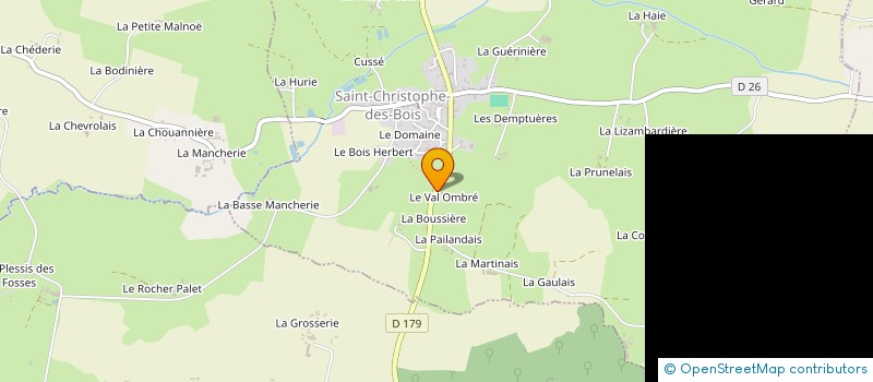 localisation de l'entreprise LE VAL OMBRE  SAINT-CHRISTOPHE-DES-BOIS