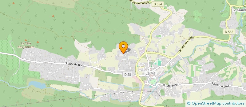 localisation de l'entreprise LE VAL PAINTBALL  LE VAL