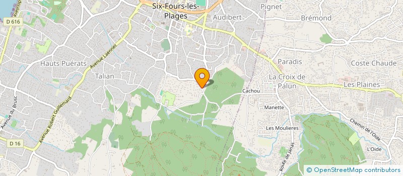 localisation de l'entreprise LE VALCLOS à SIX-FOURS-LES-PLAGES