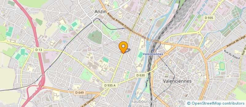 localisation de l'entreprise LE VALENCY à VALENCIENNES