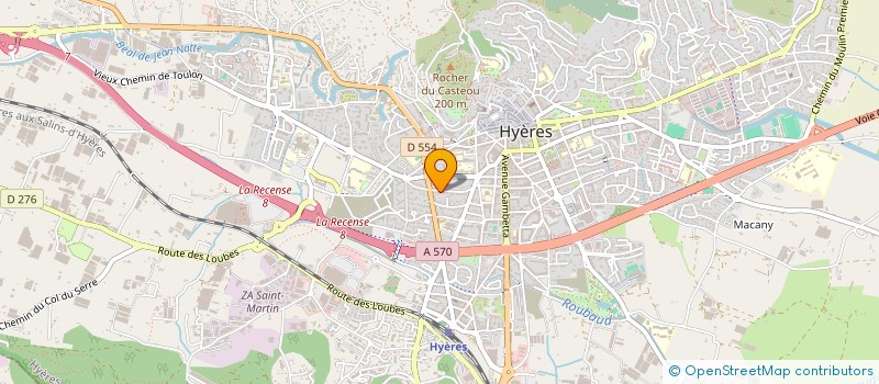 localisation de l'entreprise LE VALLON à HYERES