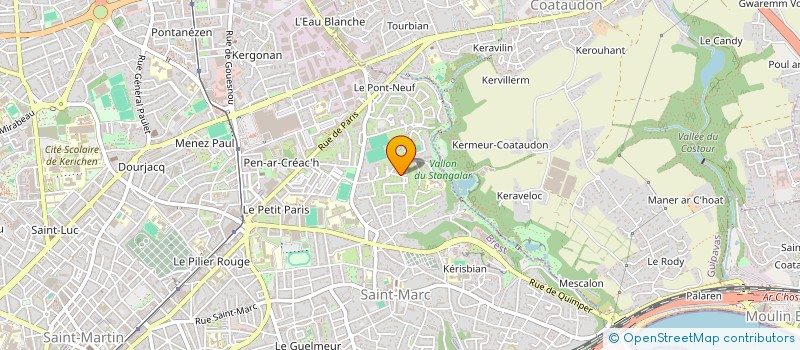 localisation de l'entreprise LE VALLON à BREST