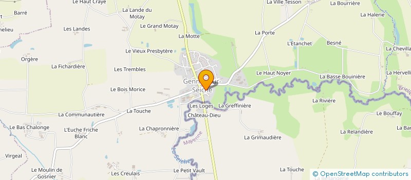 localisation de l'entreprise LE VALLON DE BEAUREGARD  GENNES-SUR-SEICHE