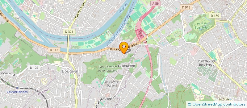 localisation de l'entreprise LE VALLON DE GRACE  BOUGIVAL