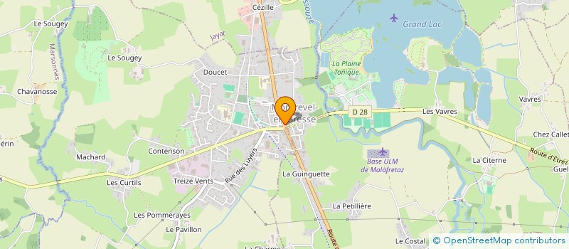 localisation de l'entreprise LE VALLON DU PARADIS à MONTREVEL-EN-BRESSE
