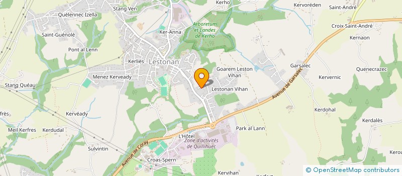 localisation de l'entreprise LE VALLON FOOT CORPO  ERGUE-GABERIC