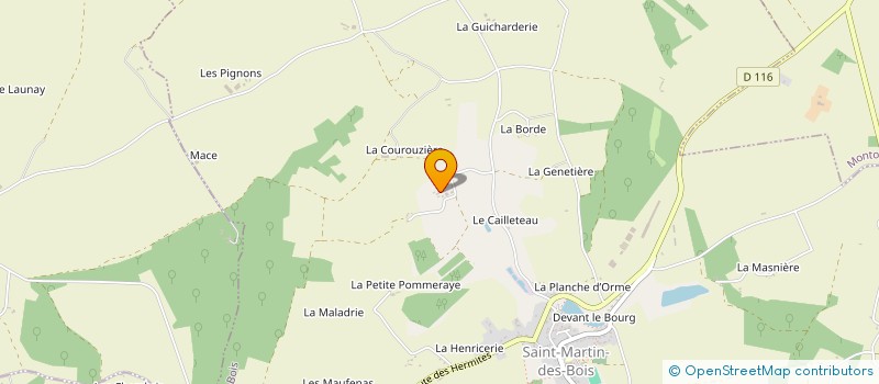 localisation de l'entreprise LE VAU  SAINT-MARTIN-DES-BOIS