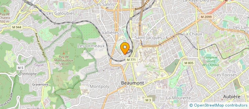 localisation de l'entreprise LE VAUDEVILLE  CLERMONT-FERRAND